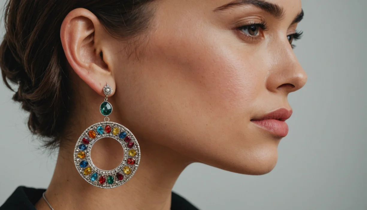 boucles d'oreilles asymétriques tendance